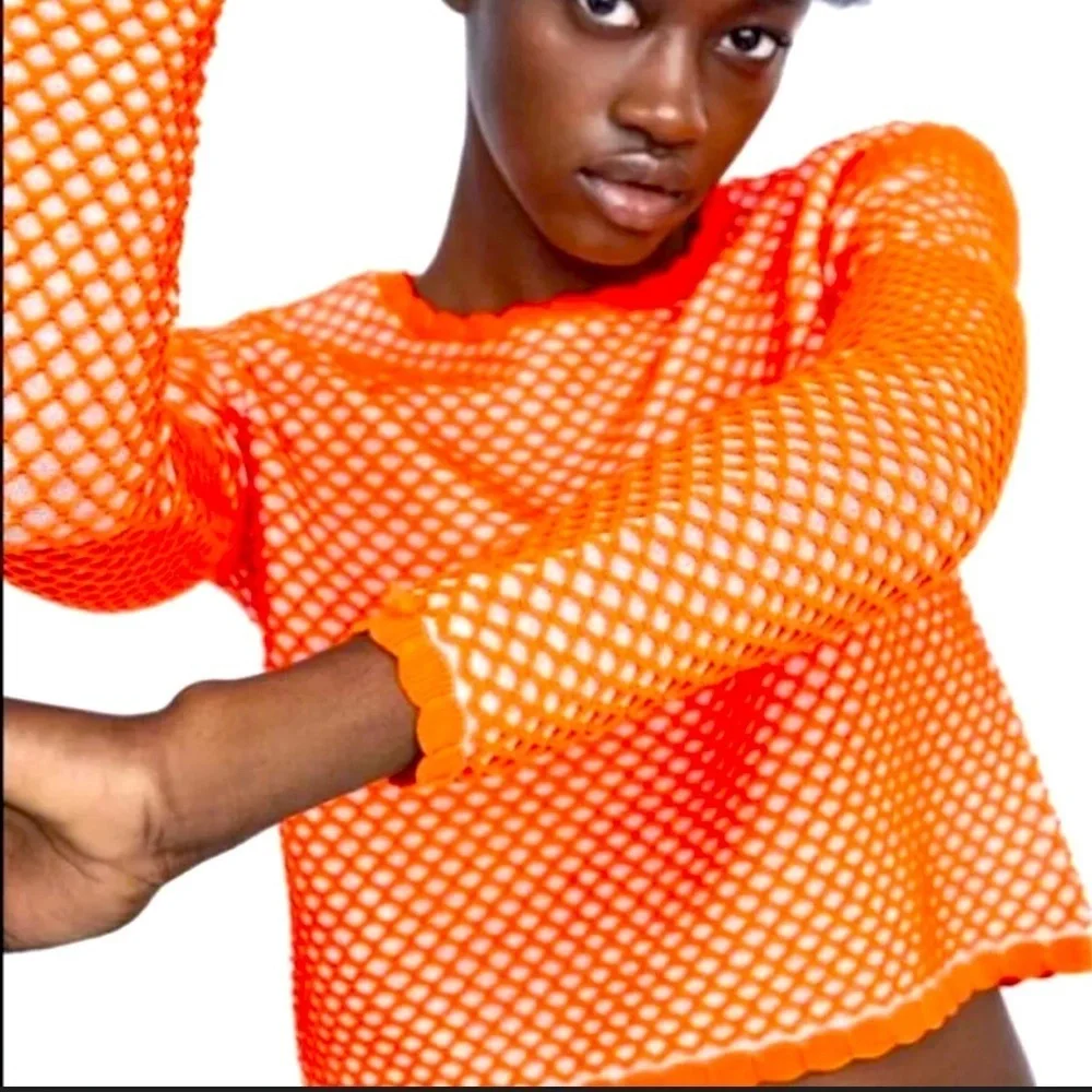 Zara orange cropped